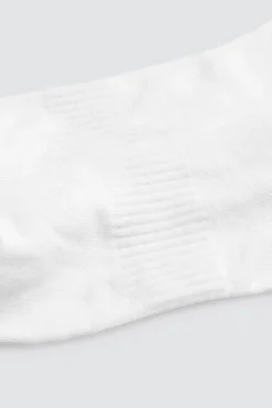 Pack 3 calcetines deportivos puño a rayas blanco