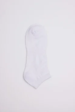 Pack 3 calcetines deportivos tobilleros algodón blanco