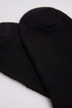 Pack 3 calcetines deportivos tobilleros algodón negro