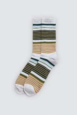 Pack 4 calcetines estampados gris y verde