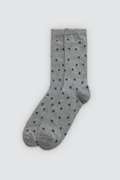 Pack 4 calcetines estampados gris y verde