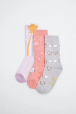 Pack 3 calcetines infantiles térmicos antideslizantes Meow