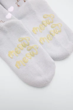 Pack 3 calcetines infantiles térmicos antideslizantes Meow