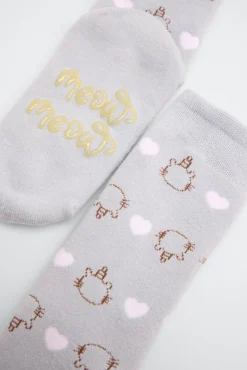 Pack 3 calcetines infantiles térmicos antideslizantes Meow