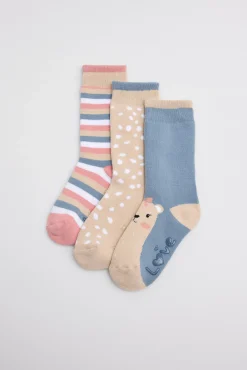 Pack 3 calcetines infantiles térmicos antideslizantes Love