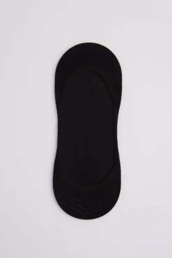 Pack 2 calcetines pinky invisibles algodón negro