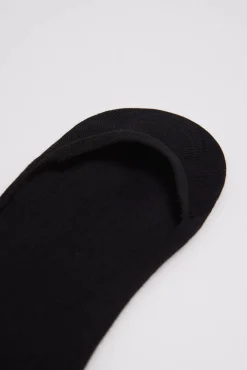 Pack 2 calcetines pinky invisibles algodón negro