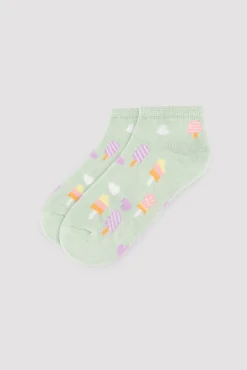Pack 3 calcetines tobilleros infantiles estampado helados