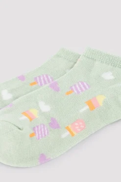 Pack 3 calcetines tobilleros infantiles estampado helados