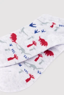 Pack 3 calcetines tobilleros infantiles estampados Roar