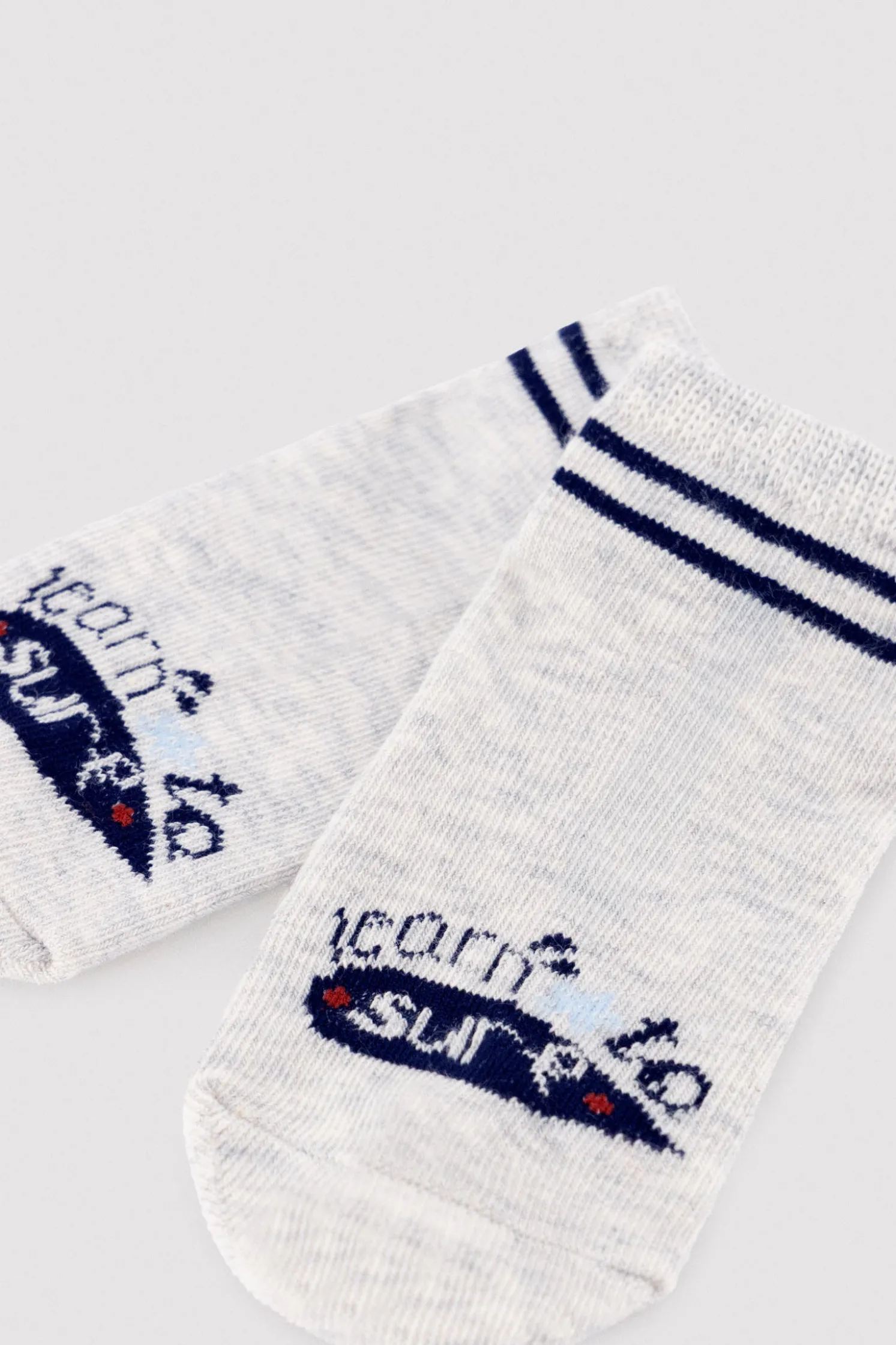 Pack 3 calcetines tobilleros infantiles estampados Learn to sure