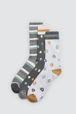 Pack 3 calcetines térmicos estampados