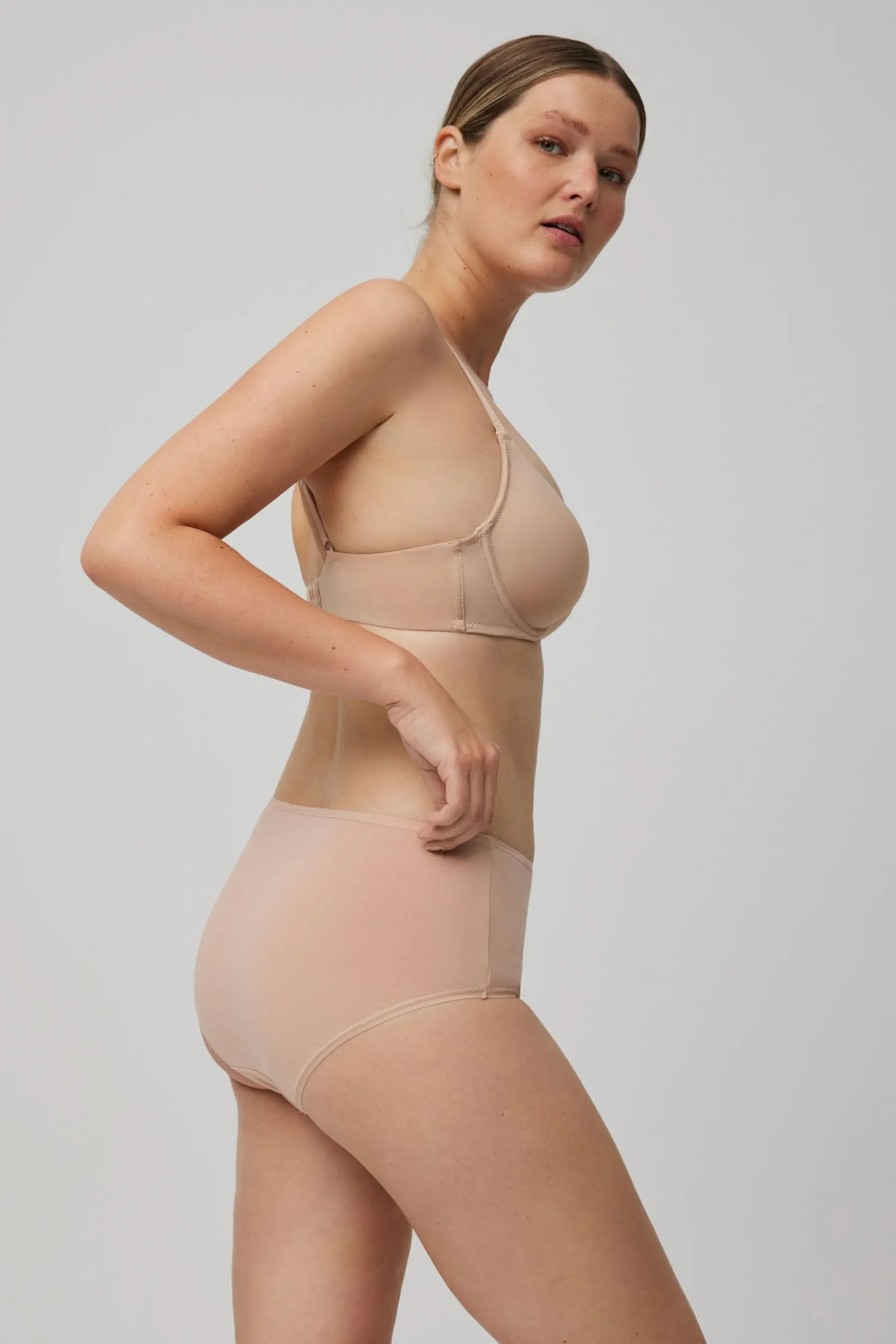 Pack de 2 bragas altas básicas nude