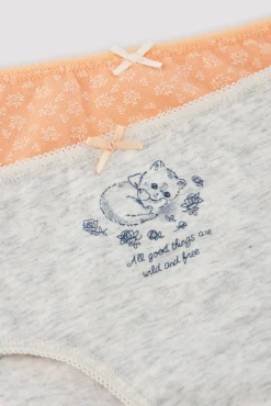 Pack de 2 bragas infantiles estampadas gato