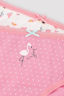 Pack de 2 bragas infantiles estampado flamencos