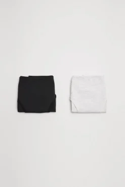 Pack de 2 bragas juveniles negro y gris
