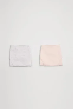 Pack de 2 bragas juveniles rosa y gris pastel