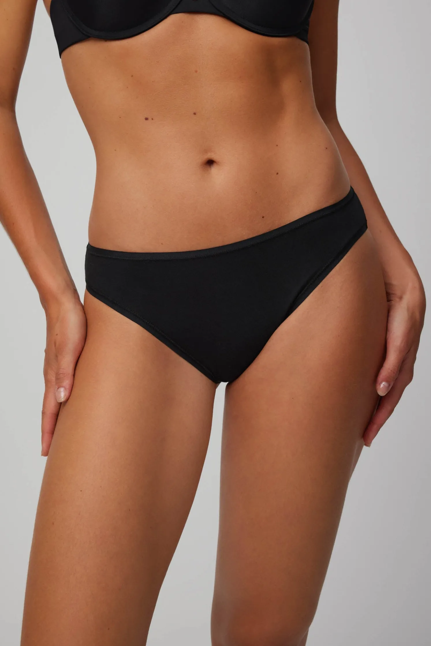 Pack de 2 bragas mini básicas algodón negro