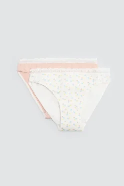 Pack de 2 bragas mini estampadas pastel tonos rosa