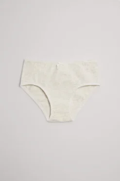 Pack de 2 braguitas de niña algodón con lazo gris y rosa