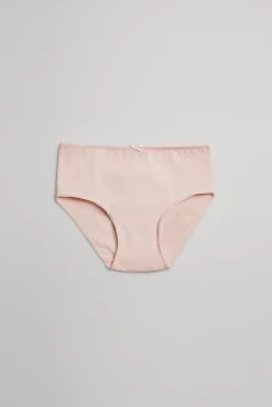 Pack de 2 braguitas de niña algodón con lazo gris y rosa