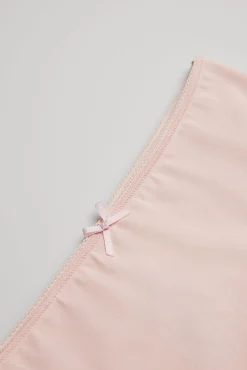 Pack de 2 braguitas de niña algodón con lazo gris y rosa