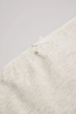 Pack de 2 braguitas de niña algodón con lazo gris y rosa