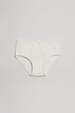 Pack de 2 braguitas de niña algodón con lazo blancas