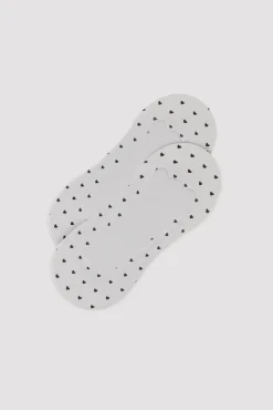 Pack de 3 calcetines pinkies elásticos estampados corazones