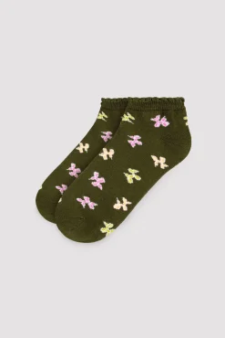 Pack de 4 calcetines tobilleros estampados con ribete