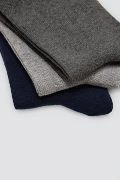 Pack de 3 calcetines transpirables básicos colores oscuros
