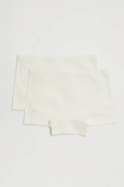 Pack de 2 culottes de niña algodón blancos