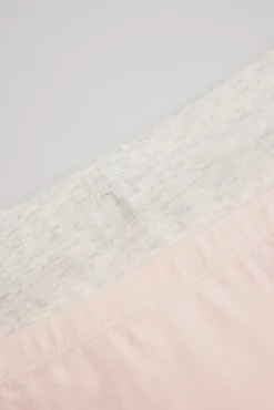 Pack de 2 culottes juveniles rosa y gris pastel