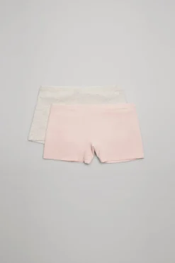 Pack de 2 culottes juveniles rosa y gris pastel