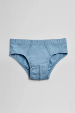 Pack de 2 slips de niño algodón azul y gris