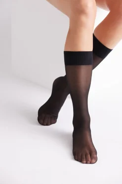 Pack 2 medias largas puntera invisible 20 denier negro