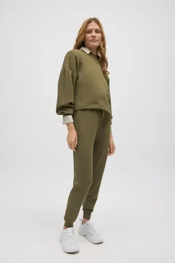 Pantalón jogger fluido verde