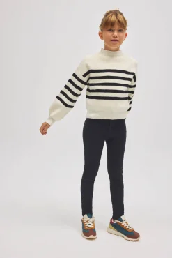 Pantalón niña vaquero pitillo negro