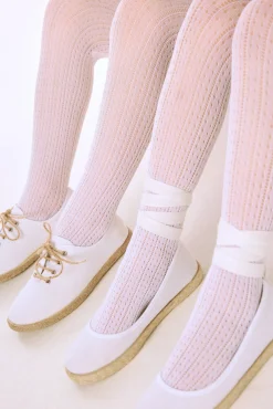 Panty infantil calado blanco