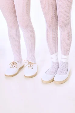 Panty infantil calado blanco