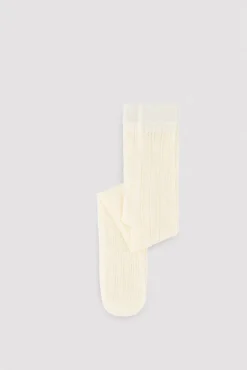 Panty infantil calado marfil