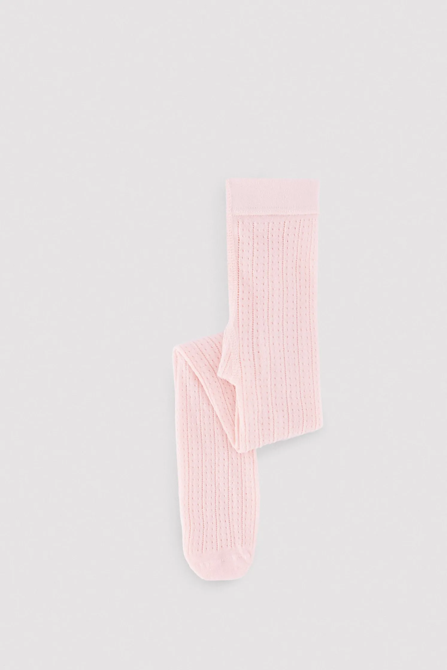 Panty infantil calado rosa