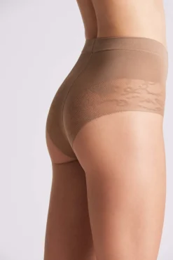 Panty reductor 10 denier marrón