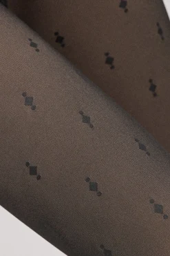 Panty térmico efecto velado estampado geométrico 160 denier