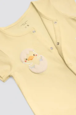 Pelele bebé manga corta estampado patos