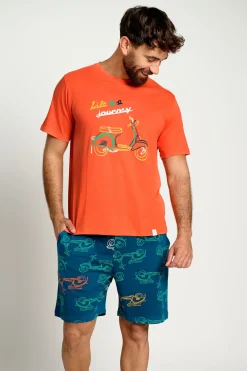 Pijama hombre corto algodón motos | MUYDEMI
