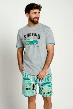 Pijama hombre corto algodón Surfer | MUYDEMI
