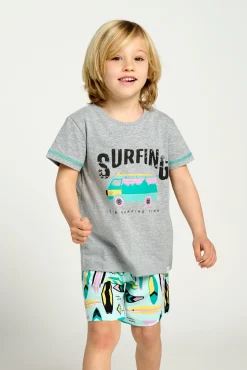 Pijama infantil corto algodón Surfer | MUYDEMI