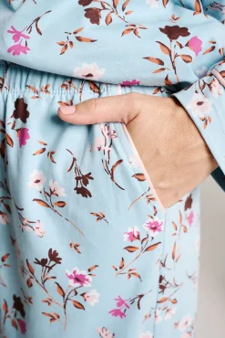 Pijama mujer camisero algodón estampado floral | MUYDEMI