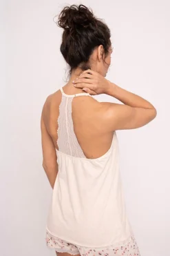 Pijama mujer corto detalle espalda estampado | MUYDEMI